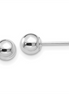 14K White Gold Polished Ball Post Earrings