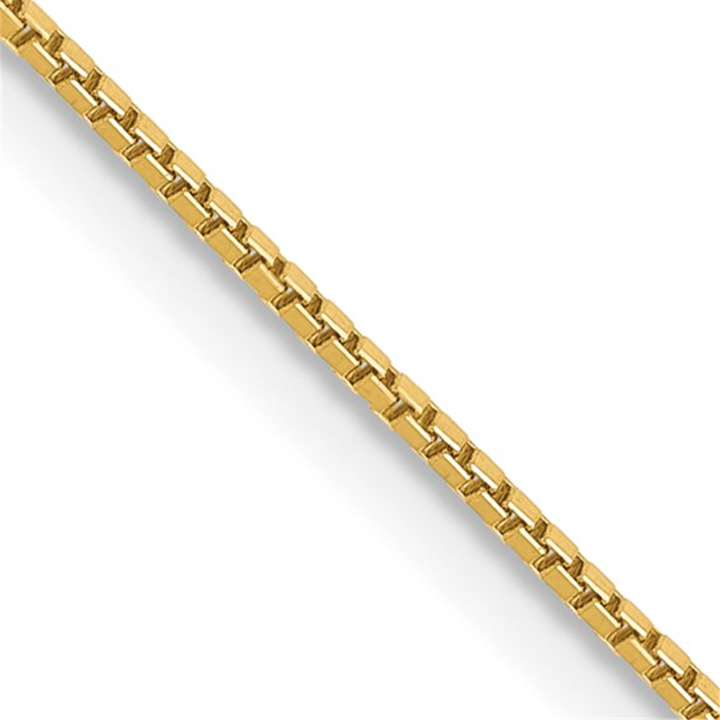 24" 14K Yellow Gold 1MM Box Chain