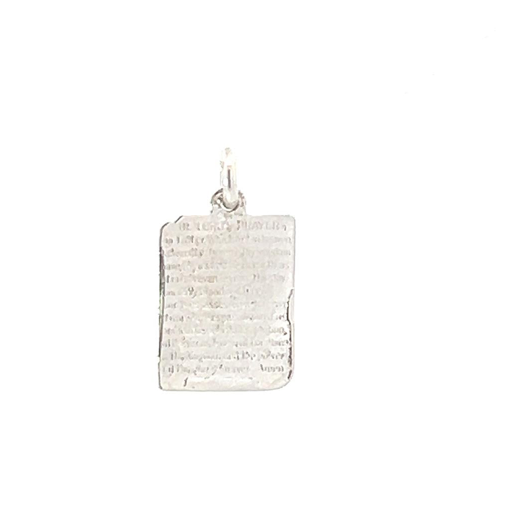 14K White Gold Bible with the Lord's Prayer  Charm