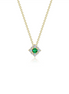 Lafonn 0.43 CTW Simulated Diamond And Emerald Halo Necklace