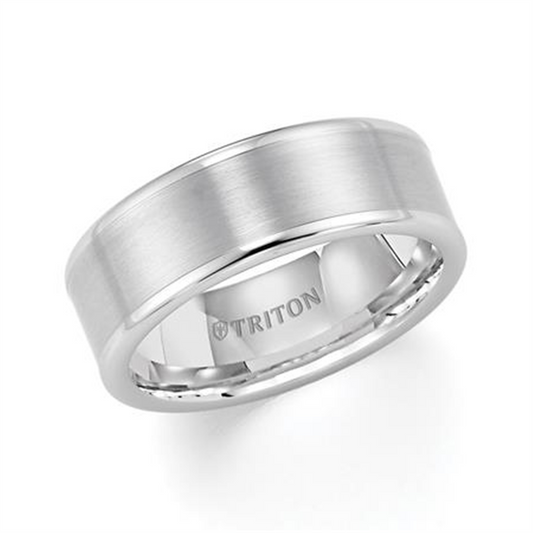 Frederick Goldman 8Mm Tungsten Carbide Round Edges Comfort Fit Wedding Band Size 10