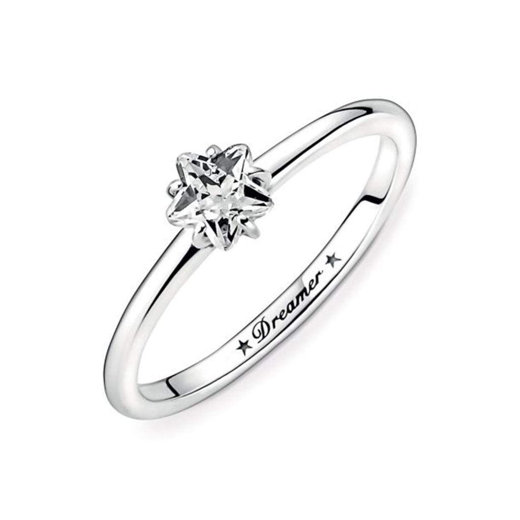 Pandora Moments Celestial Sparkling Star Solitaire Ring Size 7
