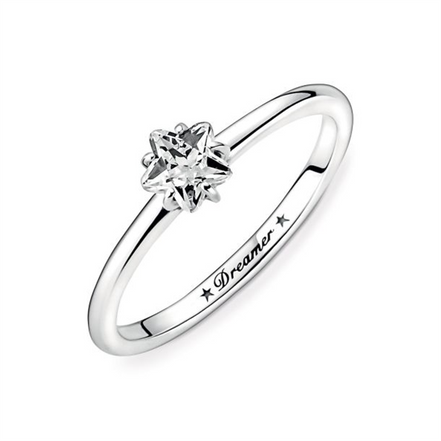 Pandora Moments Celestial Sparkling Star Solitaire Ring Size 7
