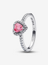 Pandora Timeless Elevated Pink Heart Ring Size 8.5