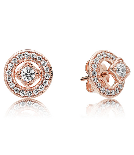 Pandora Timeless Vintage Circle Stud Earrings