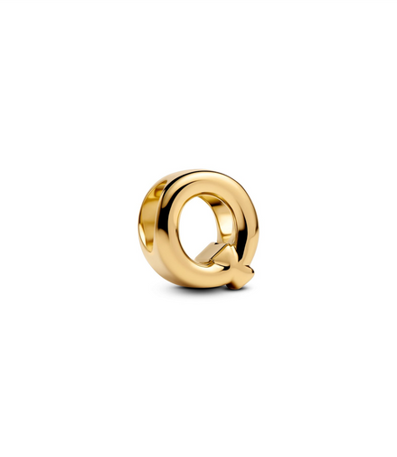 Pandora Letter Q Alphabet Gold-Plated Charm