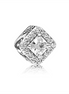 Pandora Moments Sterling Silver Square Sparkle Halo Charm