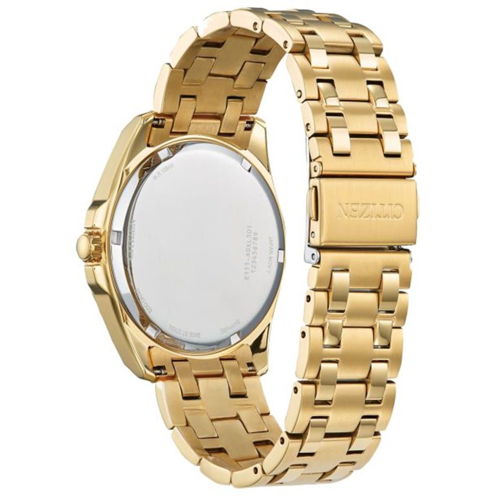 Citizen Eco-Drive Classic Peyten Champagne Dial Gold-Tone Watch