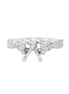 14K White Gold And 0.50 CTW Diamond Twist Semi-Mount Engagement Ring