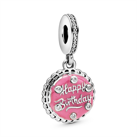 Pandora Moments Pink Birthday Cake Dangle Charm
