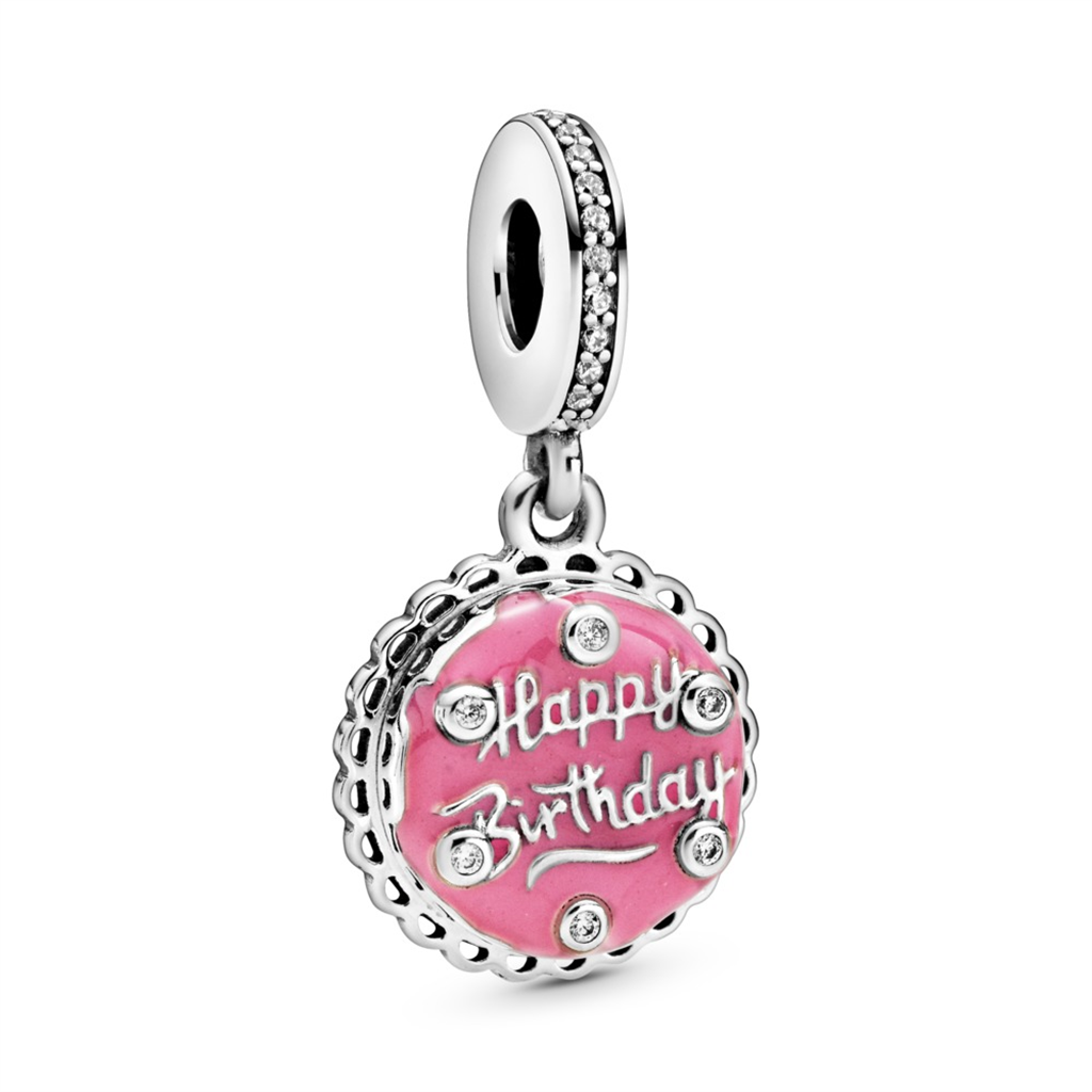 Pandora Moments Pink Birthday Cake Dangle Charm