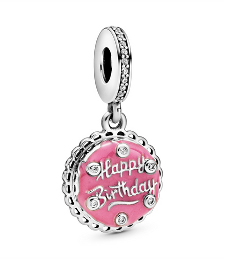 Pandora Moments Pink Birthday Cake Dangle Charm