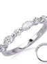 14K Gold 0.29 CTW Alternating Diamond Wedding Band