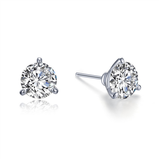 Lafonn 3 CTW Simulated Diamond Martini Solitaire Stud Earrings