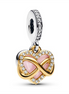 Pandora Sparkling Infinity Heart Two-Tone Dangle Charm