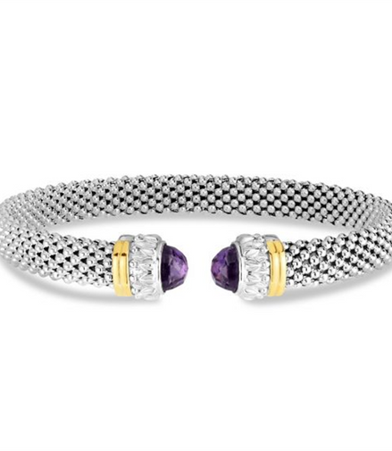Phillip Gavriel Ladies Amethyst Popcorn Renaissance Cuff