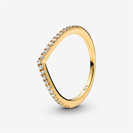 Pandora Timeless Sparkling Wishbone Ring Size 5