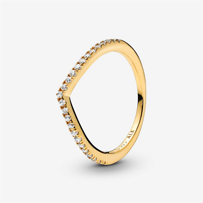 Pandora Timeless Sparkling Wishbone Ring Size 5