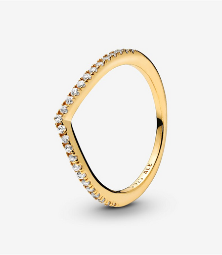 Pandora Timeless Sparkling Wishbone Ring Size 5