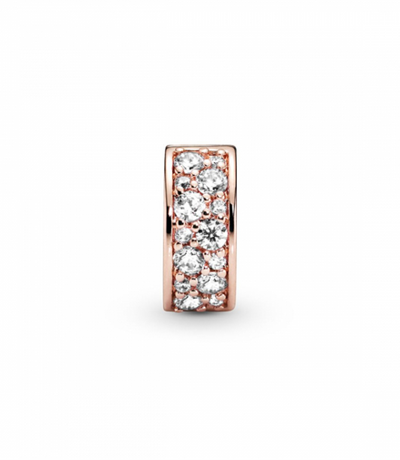 Pandora Moments Rose Clear Pavé Clip Charm