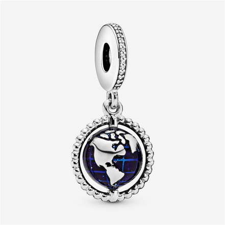Pandora Moments Spinning Globe Dangle Charm