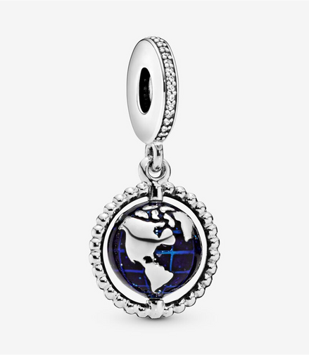 Pandora Moments Spinning Globe Dangle Charm
