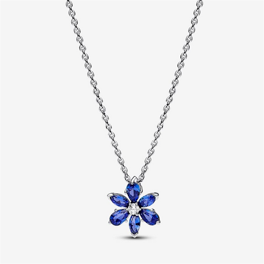 Pandora Timeless Sparkling Blue Herbarium Cluster Pendant Necklace