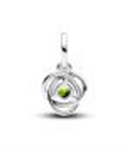 Pandora Moments August Spring Green Eternity Circle Dangle Charm