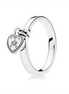 Pandora Moments Love Lock Heart Shaped Padlock Ring Size 7.5