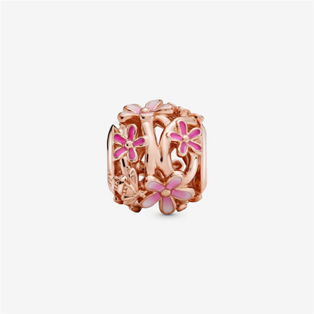 Pandora Moments Openwork Pink Daisy Flower Charm