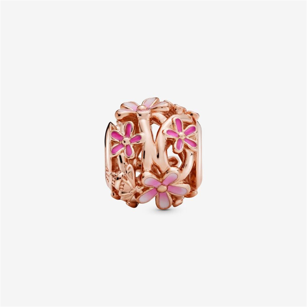 Pandora Moments Openwork Pink Daisy Flower Charm