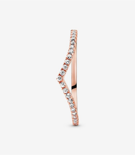 Pandora Timeless Sparkling Wishbone Ring Size 8.5