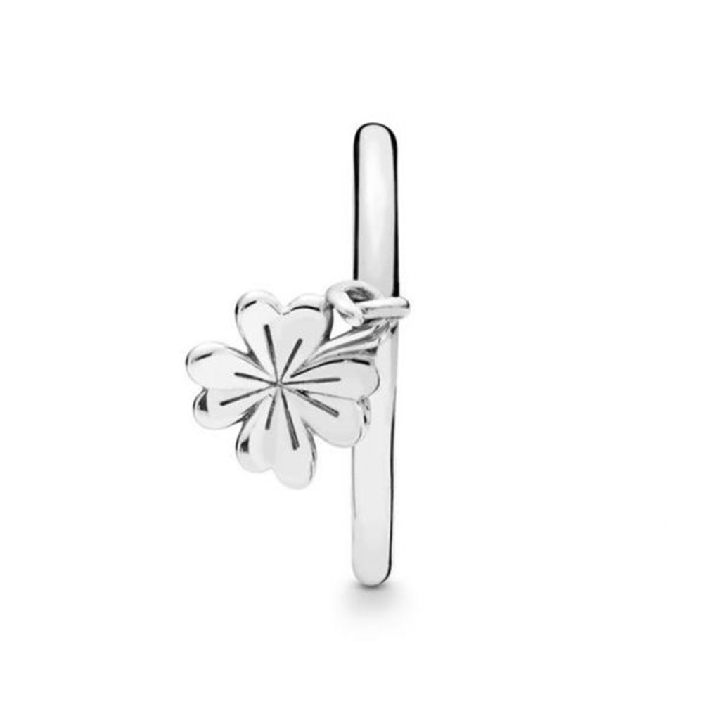 Pandora Moments Dangling Clover Ring Size 6