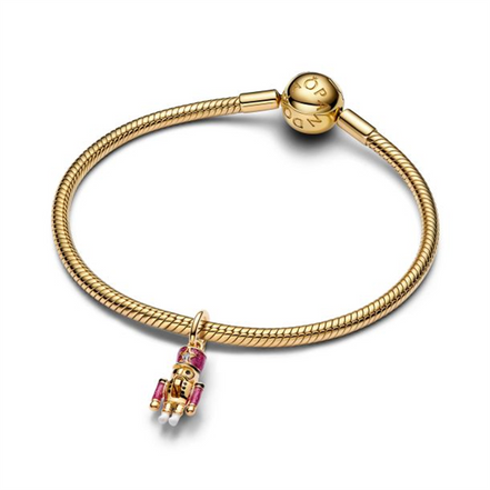 Pandora Moveable Nutcracker Gold-Plated Dangle Charm