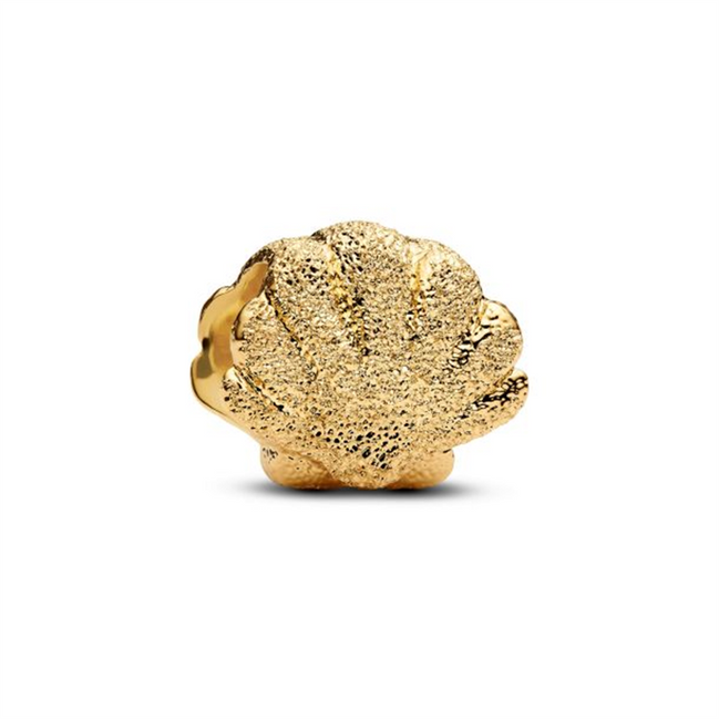 Pandora Textured Shell Gold-Plated Mini Charm