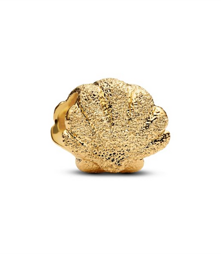Pandora Textured Shell Gold-Plated Mini Charm