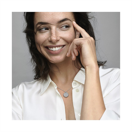 Pandora Timeless Pavé Round Pendant Necklace 45 cm