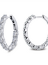 Lafonn Simulated Diamond 20MM x 25MM Oval Hoop Earrings