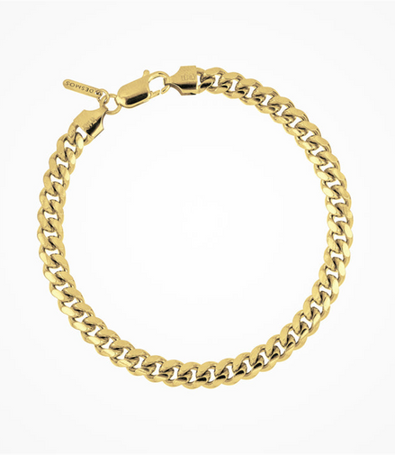 Desmos Men's 18K Gold Plated Bombe Bracelet 8"