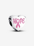 Pandora Moments Silver Pink Breast Cancer Ribbon Hope Heart Charm