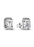 Pandora Timeless  Rectangular Sparkling Halo Stud Earrings