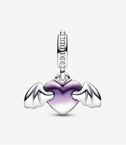Pandora Moments Vampire Winged Heart Dangle Charm