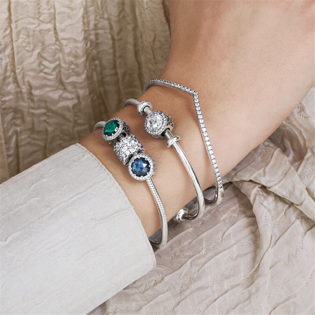 Pandora Moments Sea Green Radiant Hearts Charm