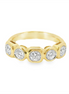 14K Yellow Gold And 0.94 CTW Diamond Round Bezel Set Ring