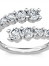 14K White Gold 1 CTW Diamond Bypass Fashion Ring