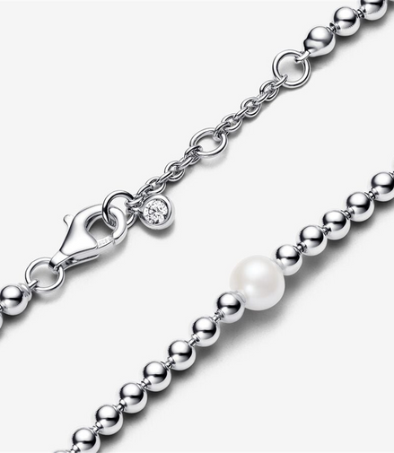 Pandora Timeless Treated Freshwater Cultured Pearl & Beads Bracelet Size 20
