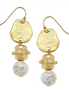Susan Shaw White Turquoise Bentley Dangle Earrings