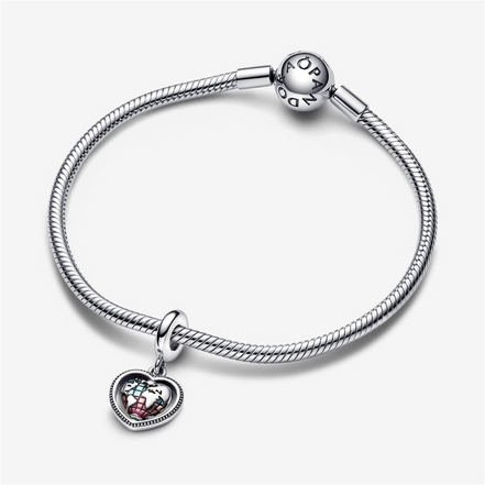 Pandora Moments Family Spinning Heart Globe Dangle Charm