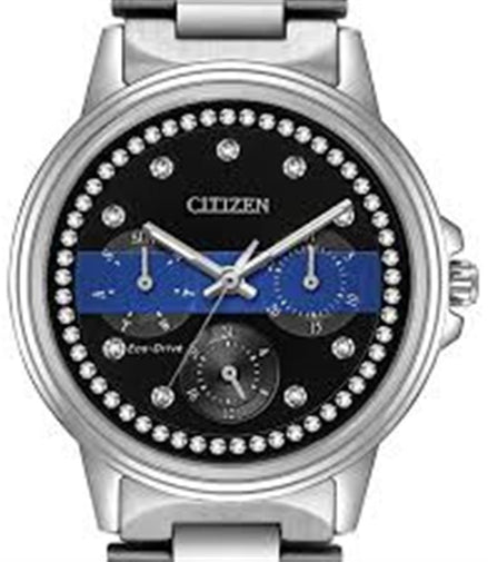 Citizen Mens First Responder Blue Line Chronograph Eco-Drive Watch