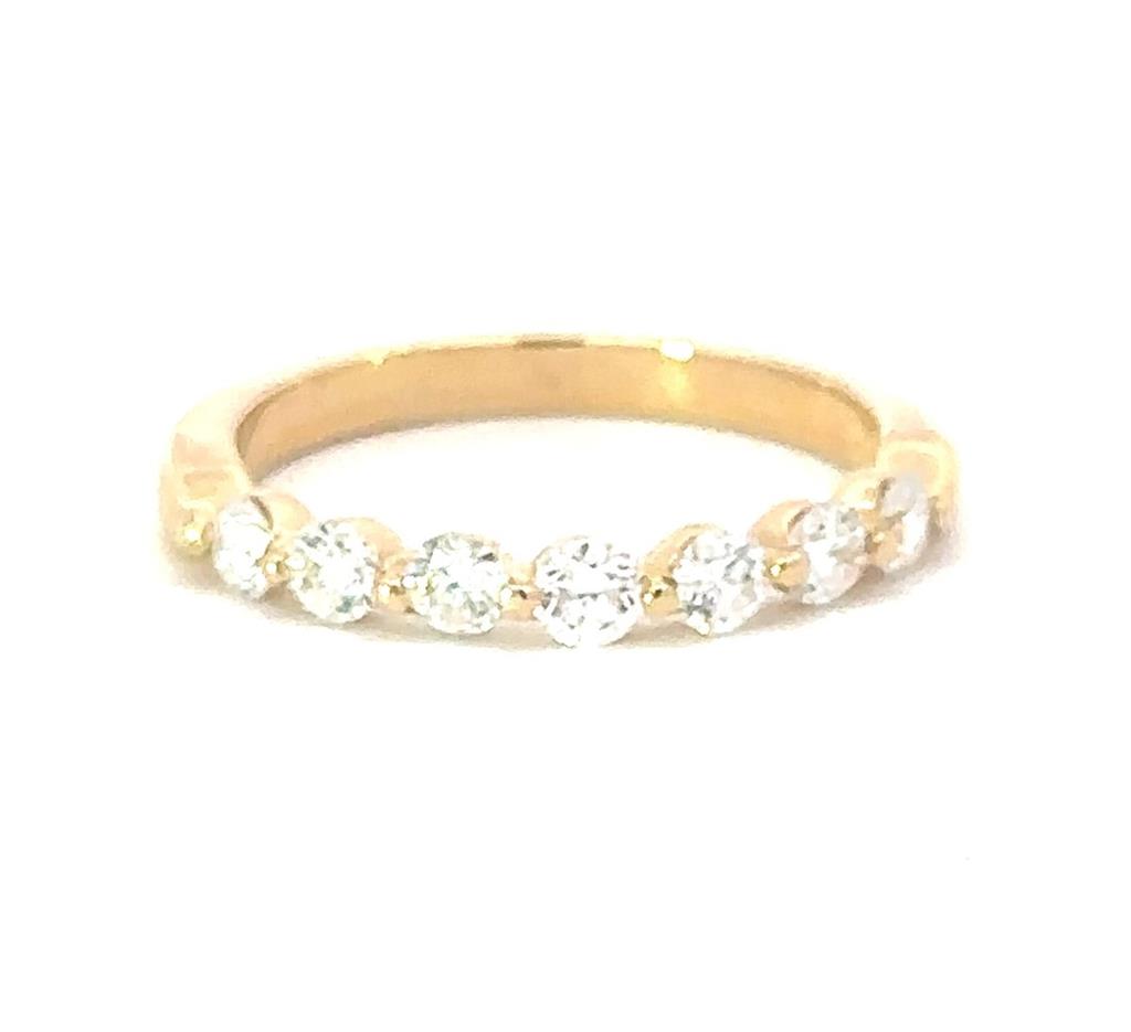 14K Yellow Gold.56Ct Diamond Band